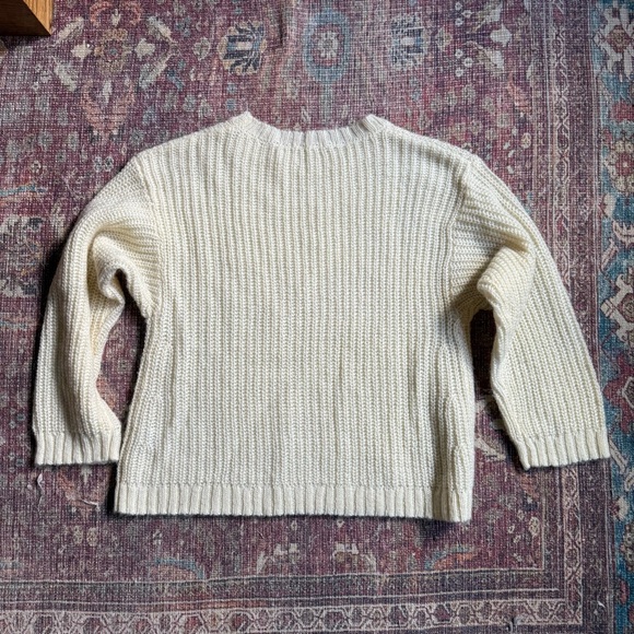 Uni Qlo Wool Mohair Acrylic Blend Cozy Cream Sweater Women’s medium - Picture 11 of 12